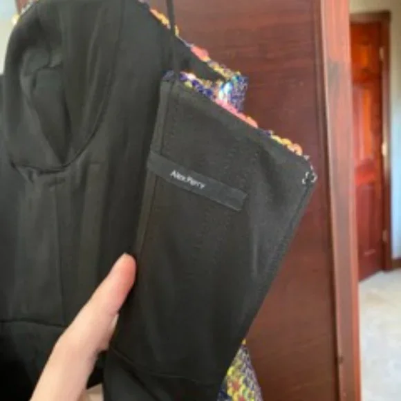 Alex Perry Women's Pink Ford Sequined Voile Gown - Picture 3 of 7